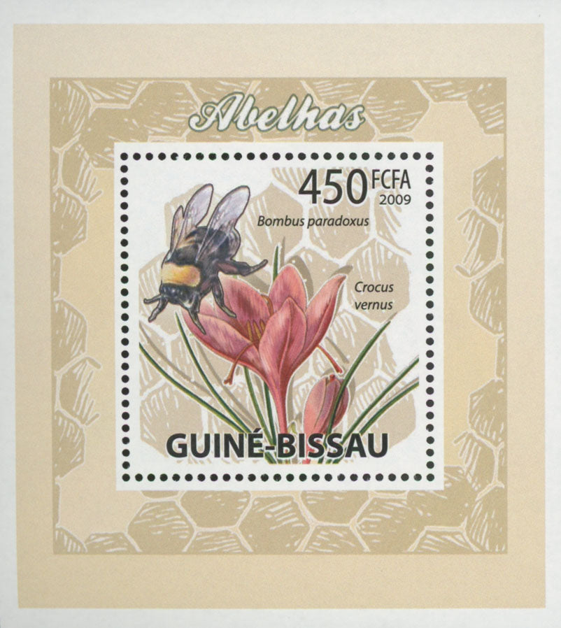 Bees Plants Flowers Bombus Paradoxus Mini Sov. Sheet MNH