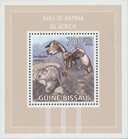 African Birds of Prey Stamp Buteo Buteo Mini Sov. Sheet MNH