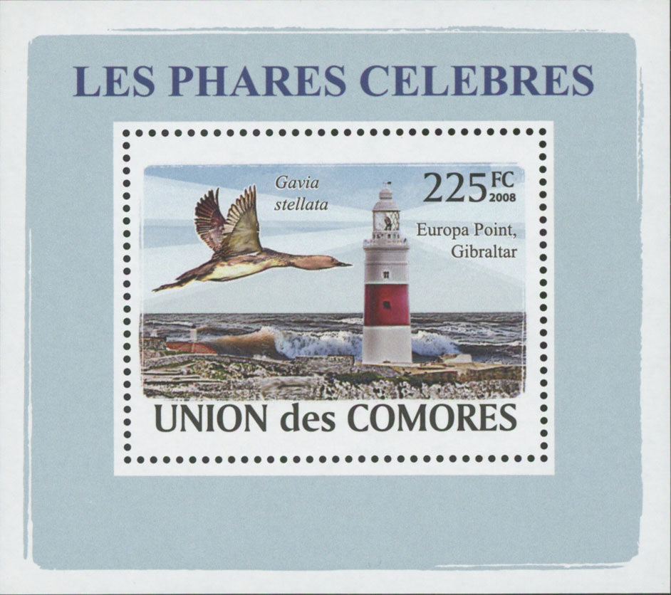 Famous Lighthouses Seagull Pelican Europa Point Mini Sov. Sheet MNH