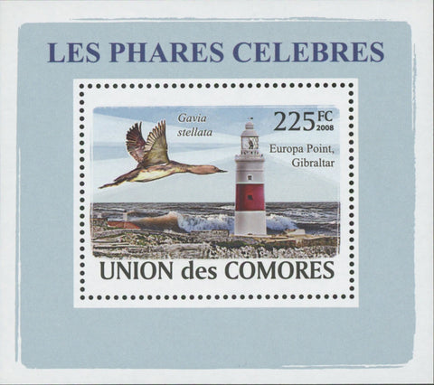 Famous Lighthouses Seagull Pelican Europa Point Mini Sov. Sheet MNH