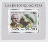 Entomologist  Nathan Banks Butterfly Mini Sov. Sheet MNH