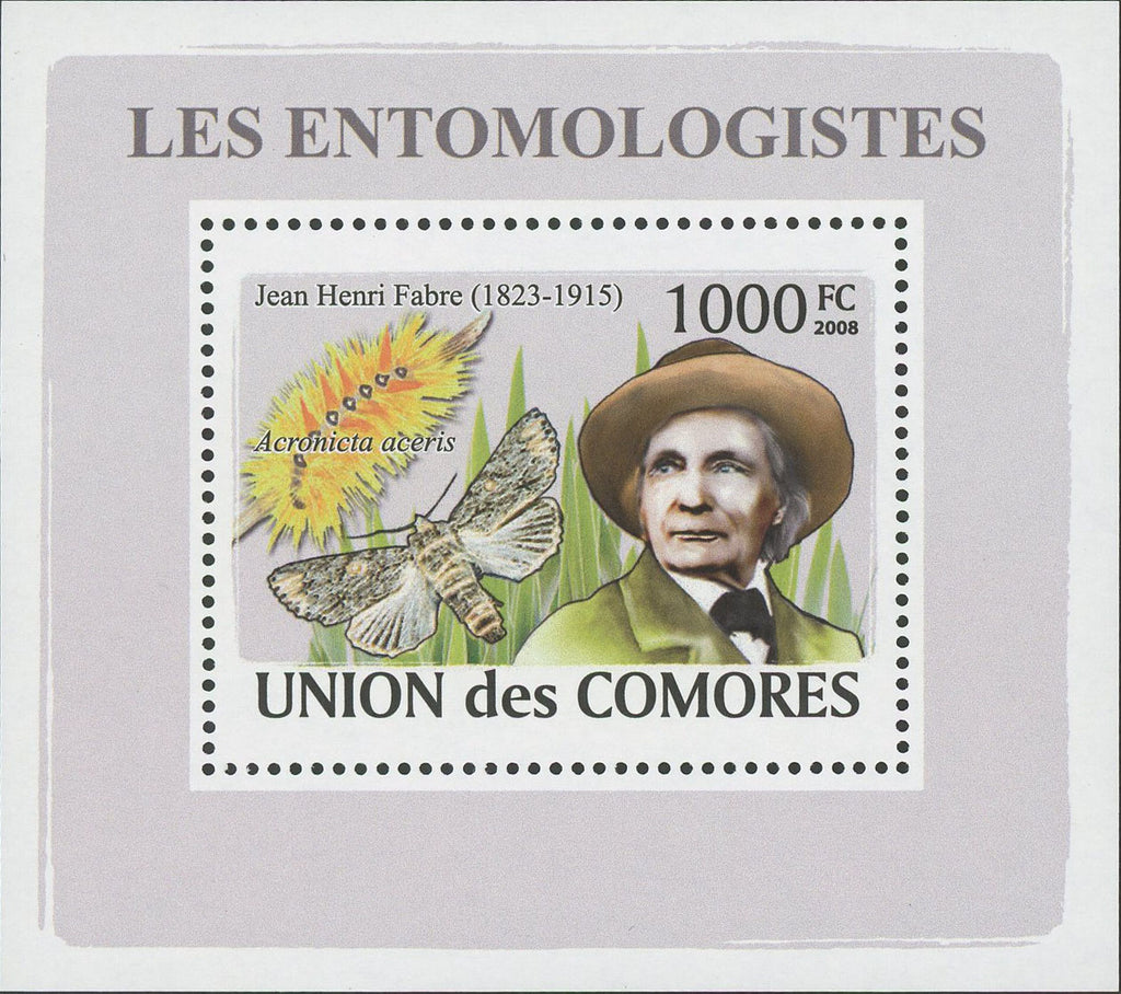 Entomologist Jean Henri Fabre Butterfly Mini Sov. Sheet MNH