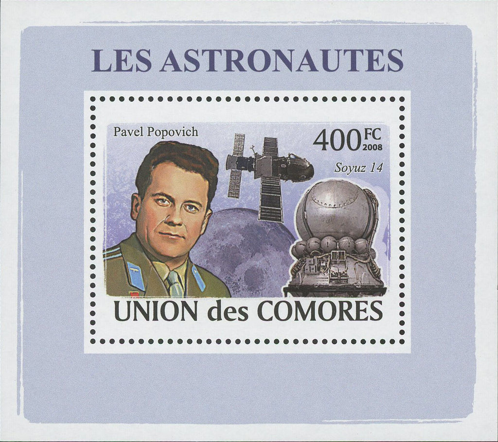 Astronaut Pavel Popovich Space Mini Sov. Sheet MNH