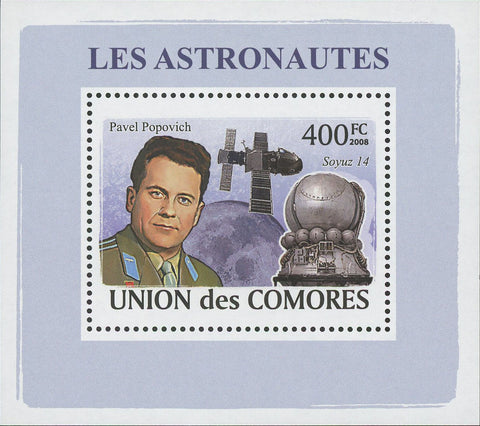Astronaut Pavel Popovich Space Mini Sov. Sheet MNH