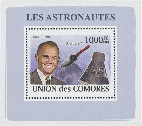 Astronaut John Glenn Space Mini Sov. Sheet MNH Mint