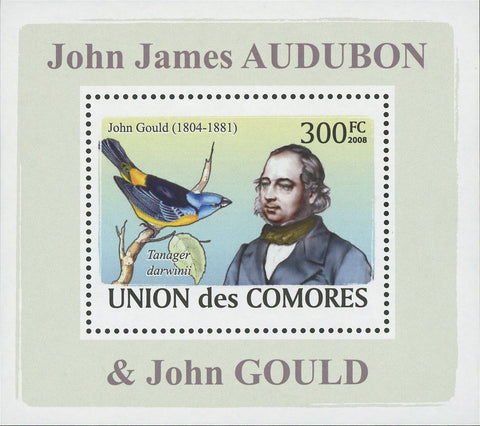 John Gould Tanager Darwinii Bird Mini Sov. Sheet MNH