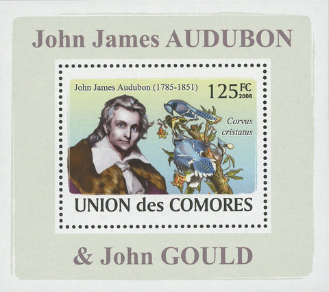 John Gould Corvus Cristatus Bird Mini Sov. Sheet MNH