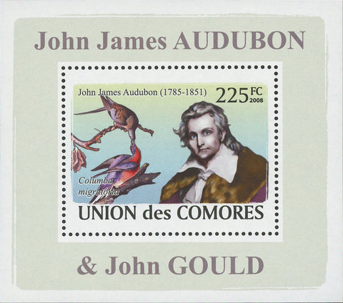 John James Audubon Columba Migratoria Bird Mini Sov. Sheet MNH