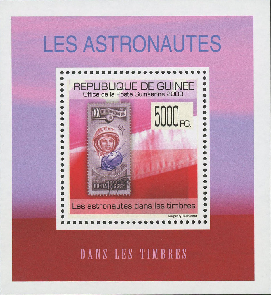 Stamp in a Stamp Astronauts Russia Mini Sov. Sheet MNH