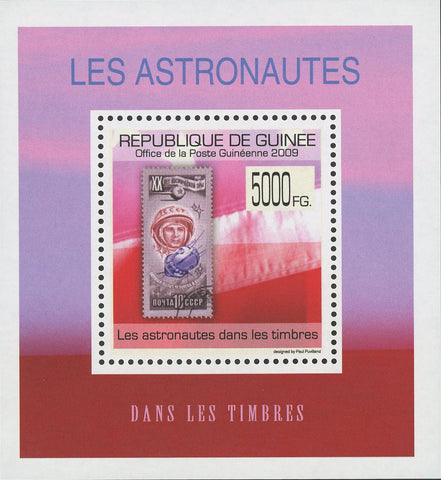 Stamp in a Stamp Astronauts Russia Mini Sov. Sheet MNH