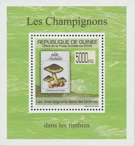 Stamp in a Stamp Mushrooms Australia Mini Sov. Sheet MNH