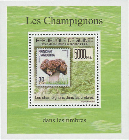 Stamp in a Stamp Mushrooms Andorra Mini Sov. Sheet MNH