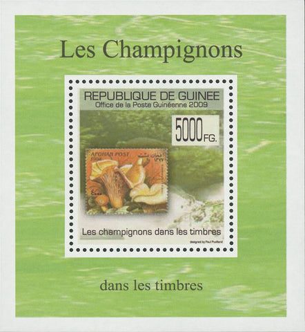 Stamp in a Stamp Mushrooms Fungi Mini Sov. Sheet MNH