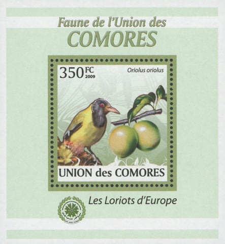 Oriole Bird Stamp Fruits Mango Mini Sov. Sheet MNH