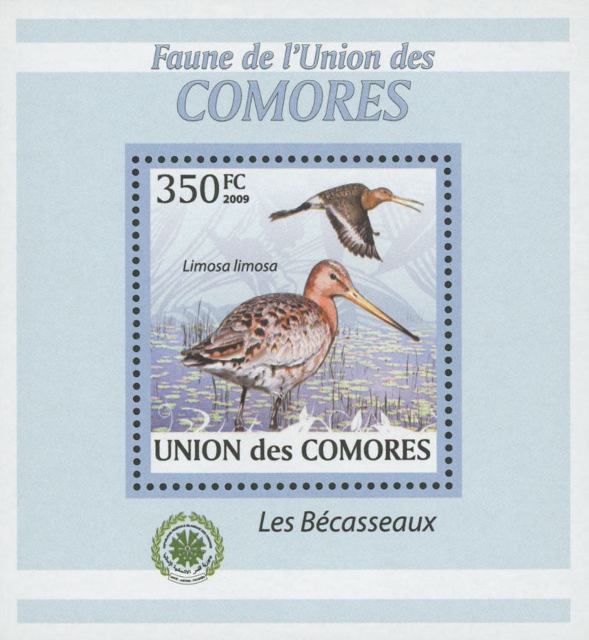 Sandpiper Limosa Limosa Birds Mini Sov. Sheet MNH