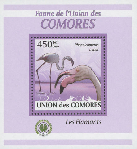 Flamingoes Stamp Bird Phoenicoreptus Minor Mini Sov. Sheet MNH