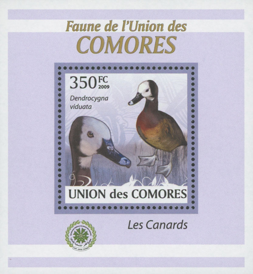 Ducks Stamp Dendrocygna Viduata Birds Mini Sov. Sheet MNH