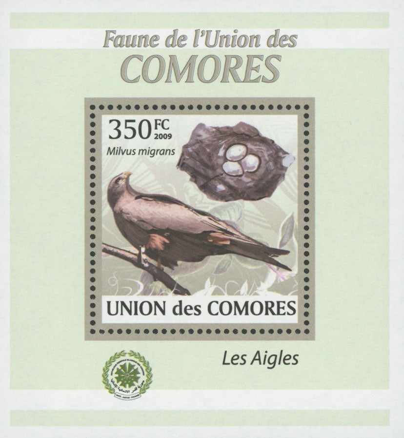 Eagle Stamp Milvis Migrans Birds Nest Fauna Mini Sov. Sheet MNH