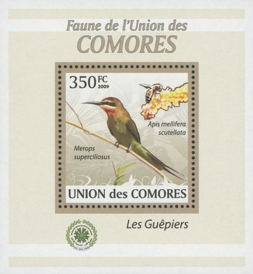 Bee eater Stamp  Birds Apis Mellifera Scutellata Mini Sov. Sheet MNH