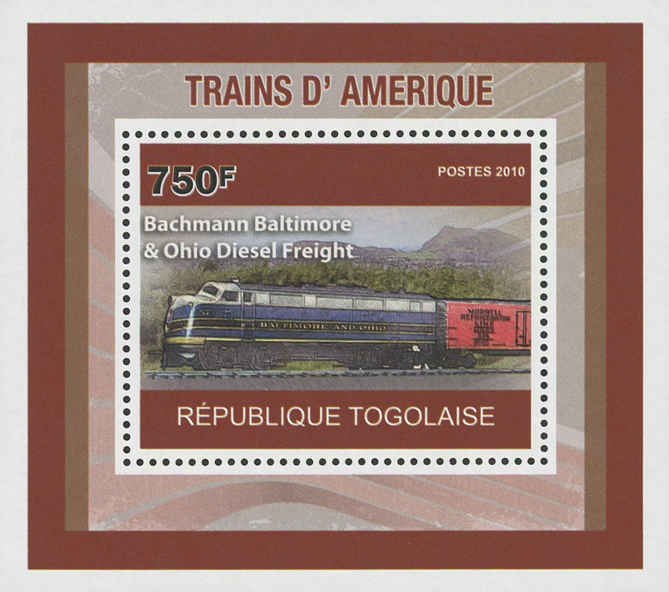 American Trains Bachmann Baltimore Mini Sov. Sheet MNH