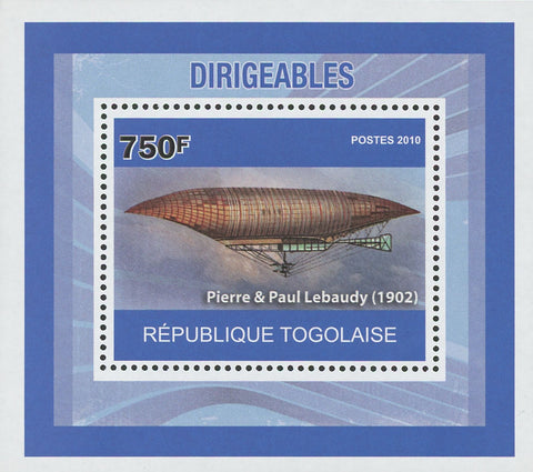 Dirigibles Pierre & Paul Lebaudy Mini Sov. Sheet MNH