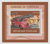 Firefighters Trucks Magirus-Deutz V6 Mini Sov. Sheet MNH