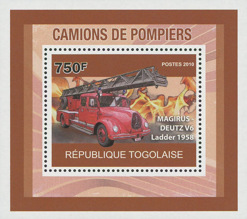 Firefighters Trucks Magirus-Deutz V6 Mini Sov. Sheet MNH