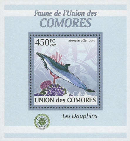 Dolphins Stenella Attenuata Mini Sov. Sheet MNH