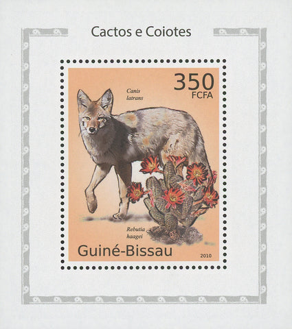 Cactus and Coyotes Canis Latrans Mini Sov. Sheet MNH