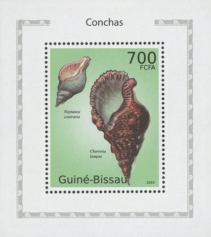 Seashells Neptunea Contraria Mini Sov. Sheet MNH