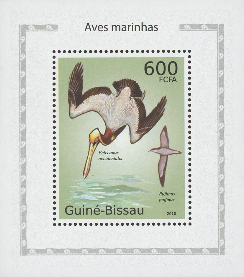 Sea Birds Puffinus Puffinus Mini Sov. Sheet MNH