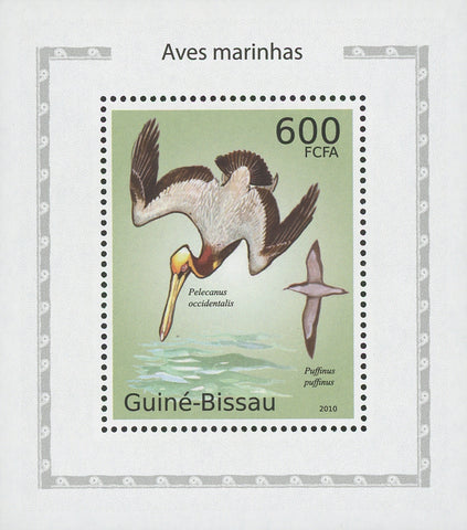 Sea Birds Puffinus Puffinus Mini Sov. Sheet MNH