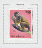Macaque Saimiri Sciureus Monkey Mini Sov. Sheet MNH
