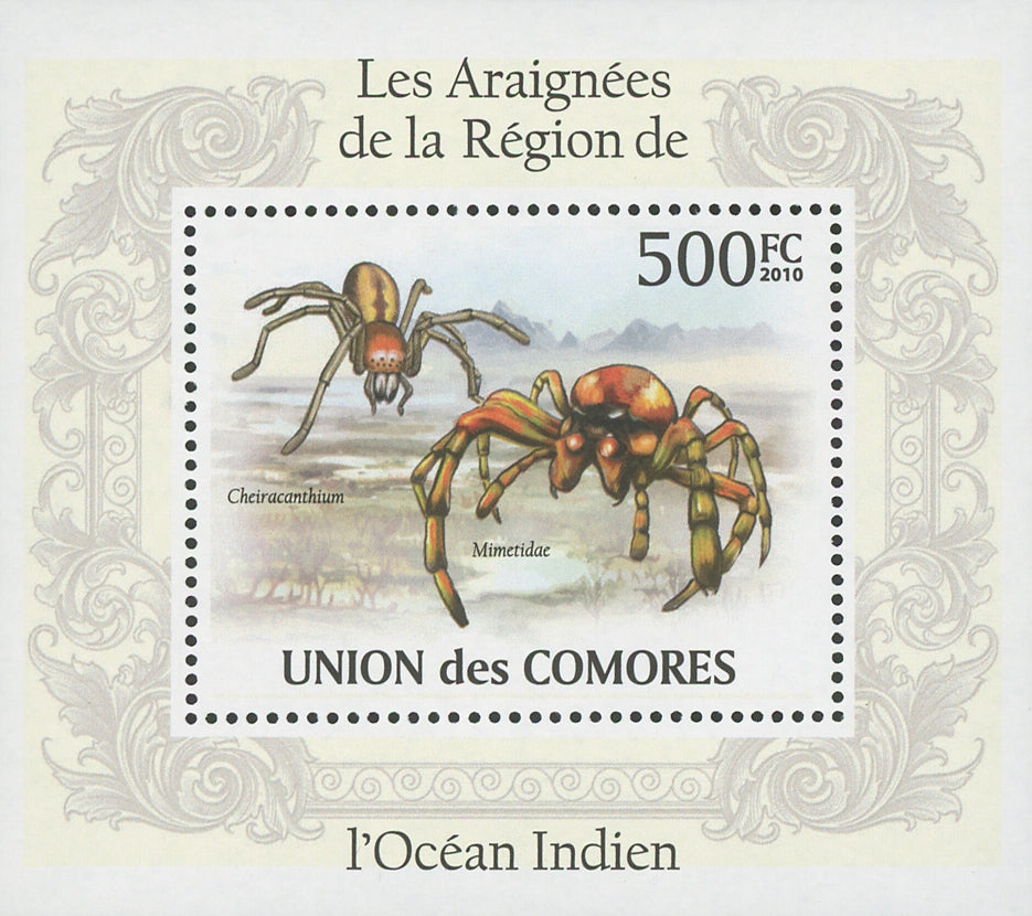 Spiders Cheiracanthium Mini Sov. Sheet MNH