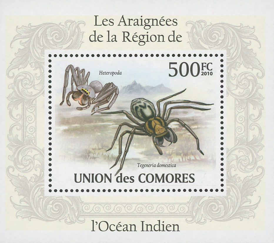Spiders Heteropoda Mini Sov. Sheet MNH