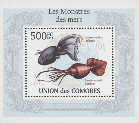 Sea Monsters Vampyroteuthis Infernalis Mini Sov. Sheet MNH