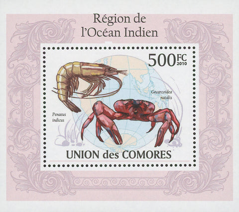 Indian Ocean Penaeus Indicus Mini Sov. Sheet MNH