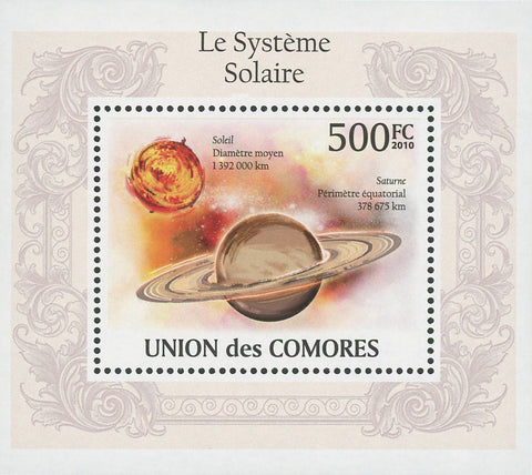 Solar System Sun Saturn Planets Mini Sov. Sheet MNH