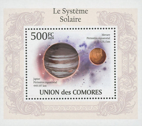 Solar System Mercury Jupiter Planets Mini Sov. Sheet MNH