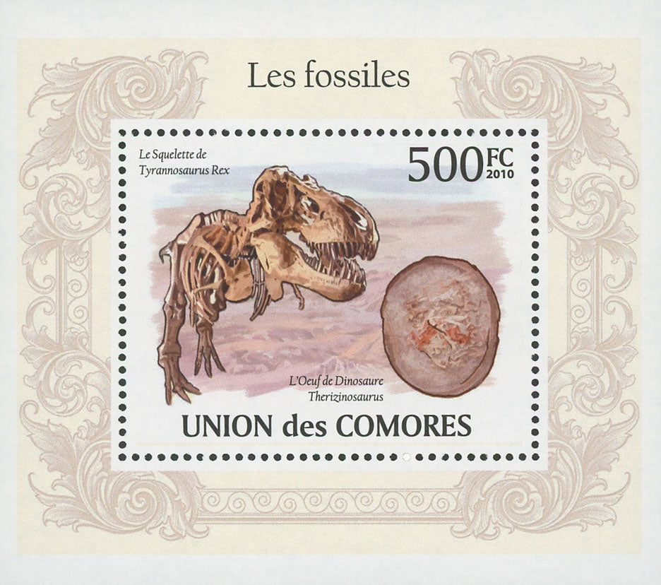 Fossils Tyrannosaurus Rex Mini Sov. Sheet MNH Mint