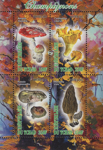 Mushrooms Nature Plants Souvenir Sheet  of 4 Stamps Mint NH