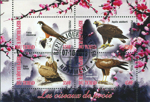 Bird of Prey Eagle Falcon Mountain Tree Souvenir Sheet