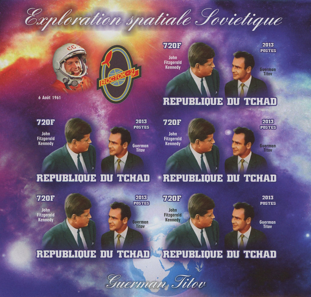 Soviet Spatial Exploration Guerman Titov Astonaut Military Imp. Sov. Sheet MNH