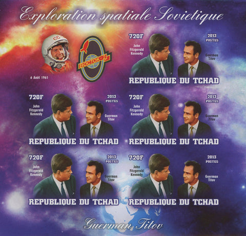 Soviet Spatial Exploration Guerman Titov Astonaut Military Imp. Sov. Sheet MNH