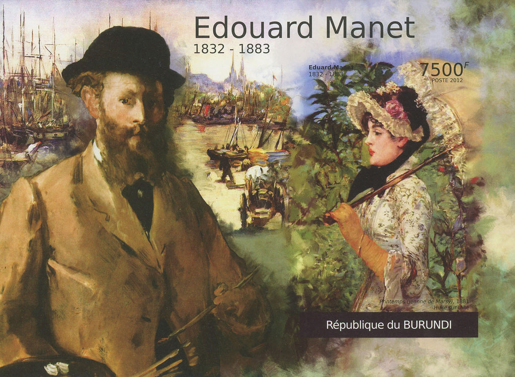 Famous Painter Edouard Manet Imperforated Souvenir Sheet Stamp Mint NH MNH