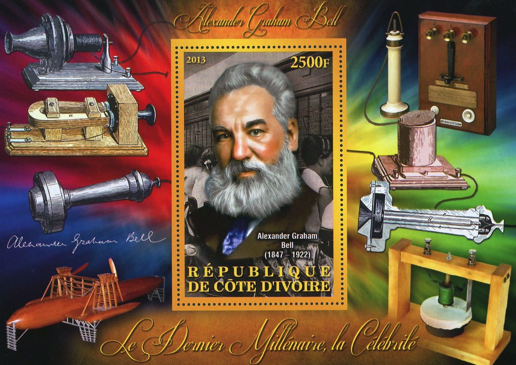 Alexander Graham Bell Science Telephone Souvenir Sheet Mint NH