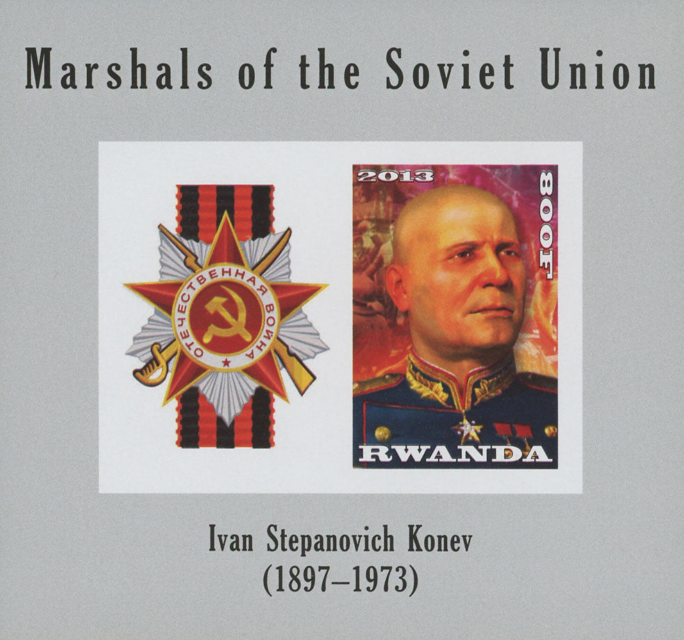 Soviet Union Marshals Ivan Stepanovich Sov. Sheet of 2 Stamps MNH