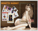 Malawi Brigitte Bardot Actress Singer Famous People Souvenir Sheet Mint NH