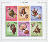 Seashells Souvenir Sheet of 6 Stamps Mint NH