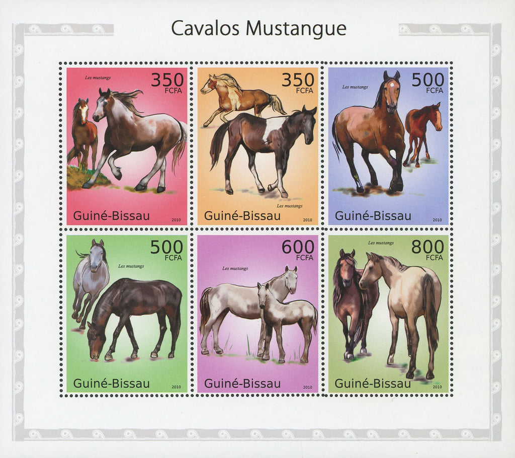 Mustang Horses Souvenir Sheet of 6 Stamps Mint NH